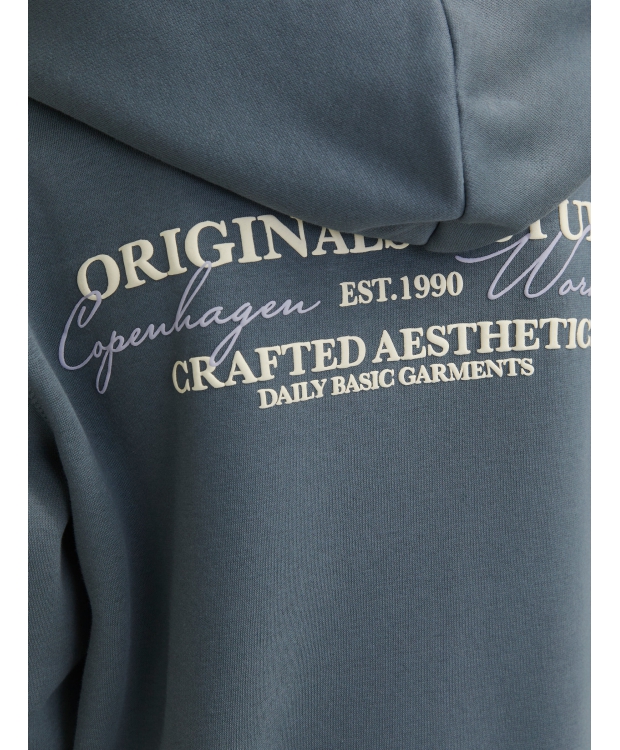 Jack & Jones Junior hoodie i stormy blå til drenge billede 4