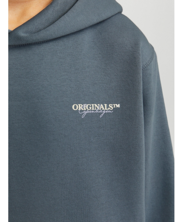 Jack & Jones Junior hoodie i stormy blå til drenge billede 5
