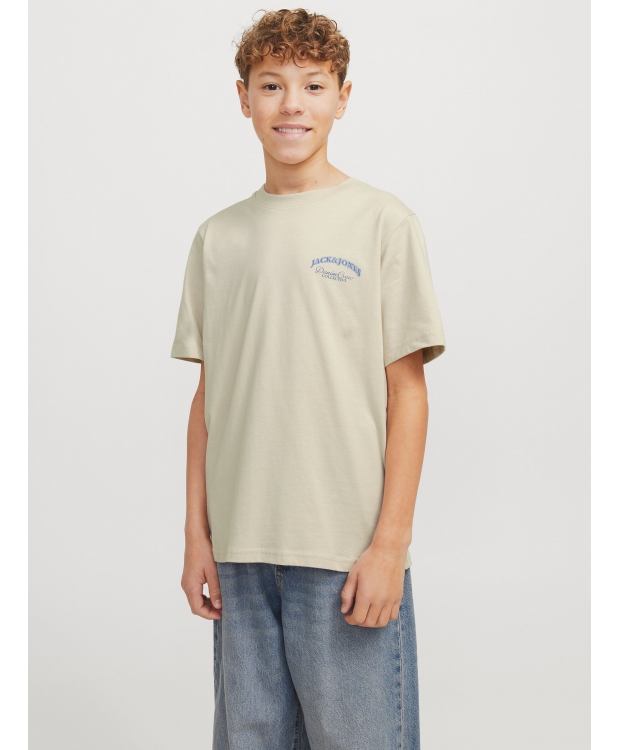 Jack & Jones Junior T-shirt i Moonbeam til drenge