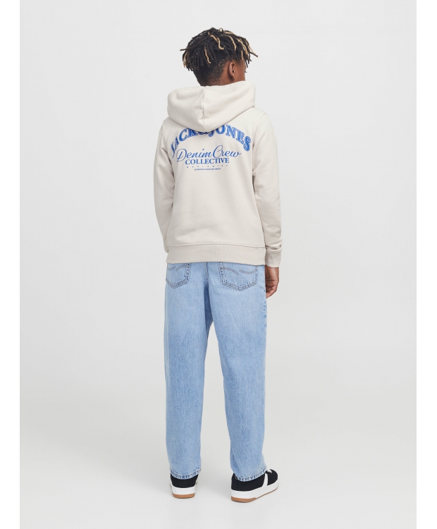 Jack & Jones Junior hoodie i Moonbeam til drenge