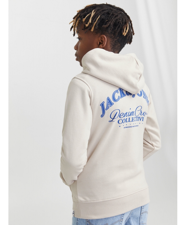 Jack & Jones Junior hoodie i Moonbeam til drenge billede 3