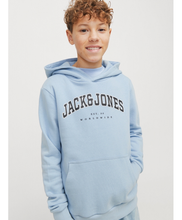 Jack & Jones Junior hoodie i lyseblå til drenge
