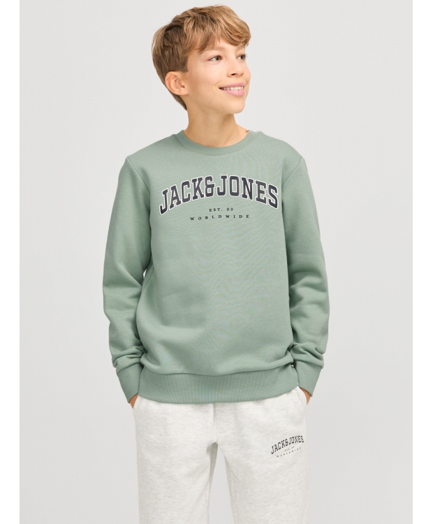 Jack & Jones Junior sweatshirt i støvet grøn til drenge