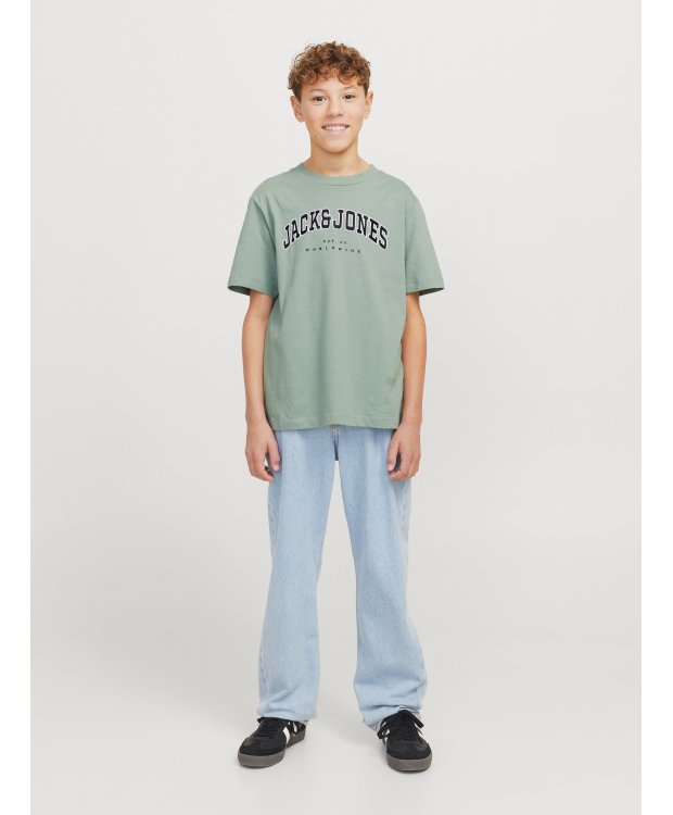 Jack & Jones Junior T-shirt i støvet grøn til drenge billede 6