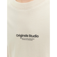 Jack & Jones Junior T-shirt i moonbeam med tekst print til drenge