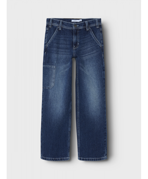 Name It denim bukser i mørkeblå til drenge billede 3
