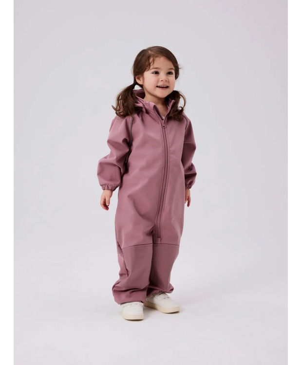 Name It softshell flyverdragt i Wistful Mauve til unisex
