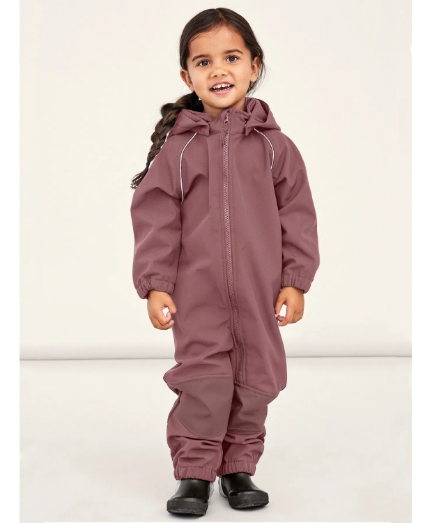 Name It softshell flyverdragt i Wistful Mauve til unisex billede 2