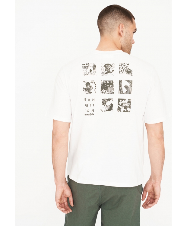 Resteröds t-shirt med ryg-print i hvid til herre billede 4