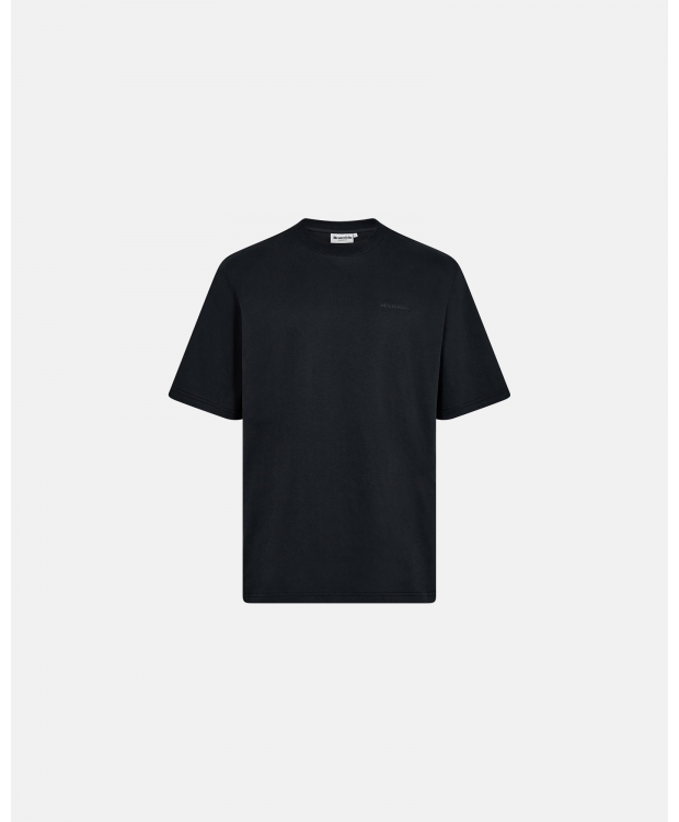 Resteröds t-shirt med ryg-print i sort til herre