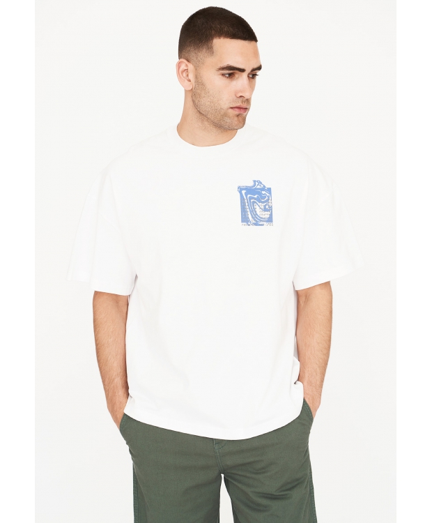 Resteröds t-shirt i hvid til herre | Oversized | billede 3