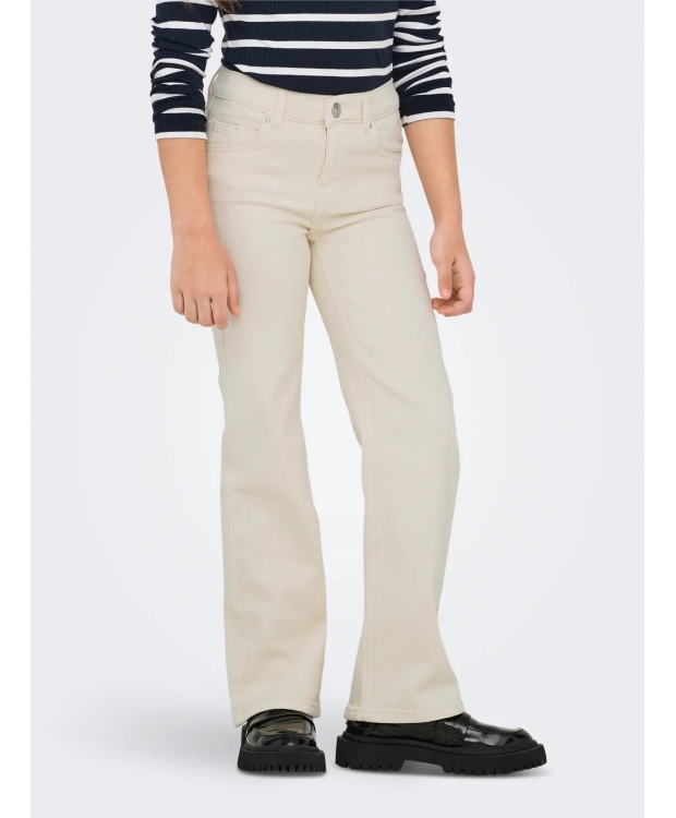KIDS ONLY KOGJUICY wide fit jeans i hvid til piger