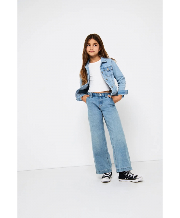 KIDS ONLY KOGCOMET wide fit jeans i lyseblå til piger
