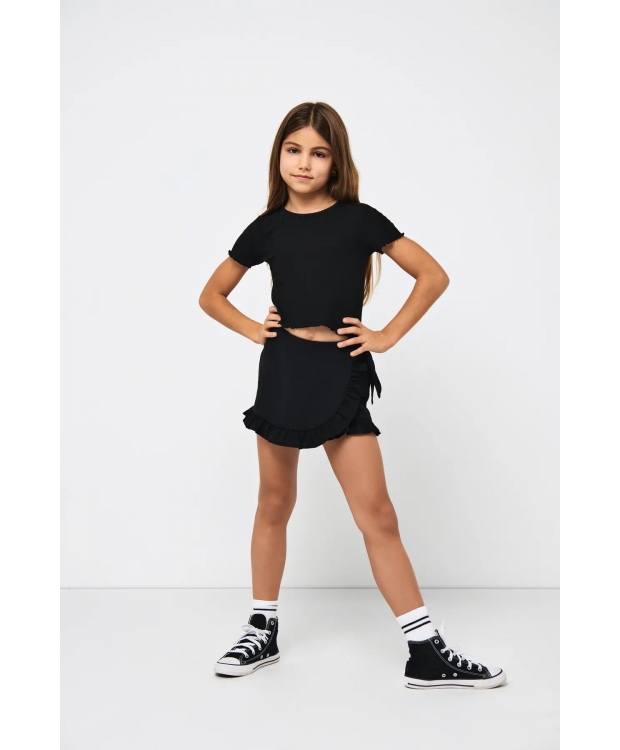 KIDS ONLY KOGMETTE skirt i sort til piger