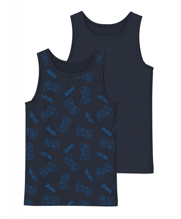 Name it 2-pak undertrøje/tank top i navy til drenge