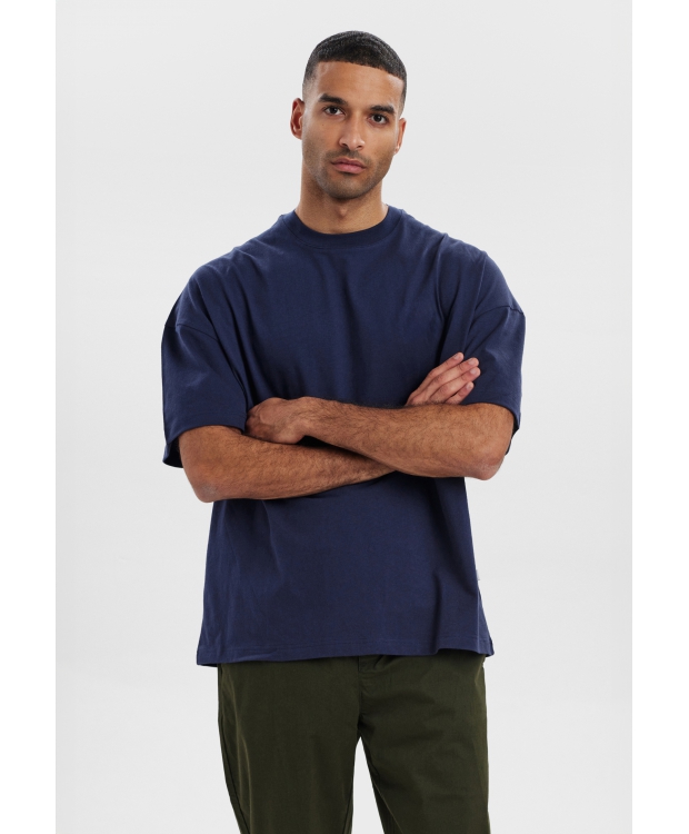 Resteröds t-shirt i navy til herre | Oversized | billede 5