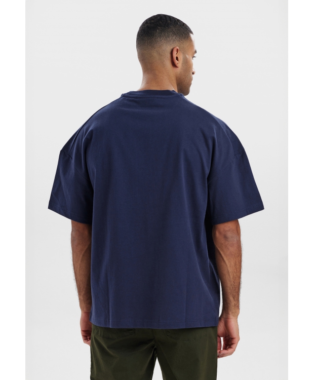 Resteröds t-shirt i navy til herre | Oversized | billede 7