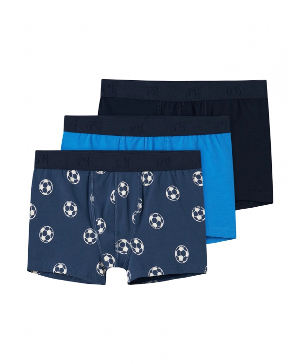 Name it 3-pak boxershorts/underbukser i blå med fodbolde til drenge
