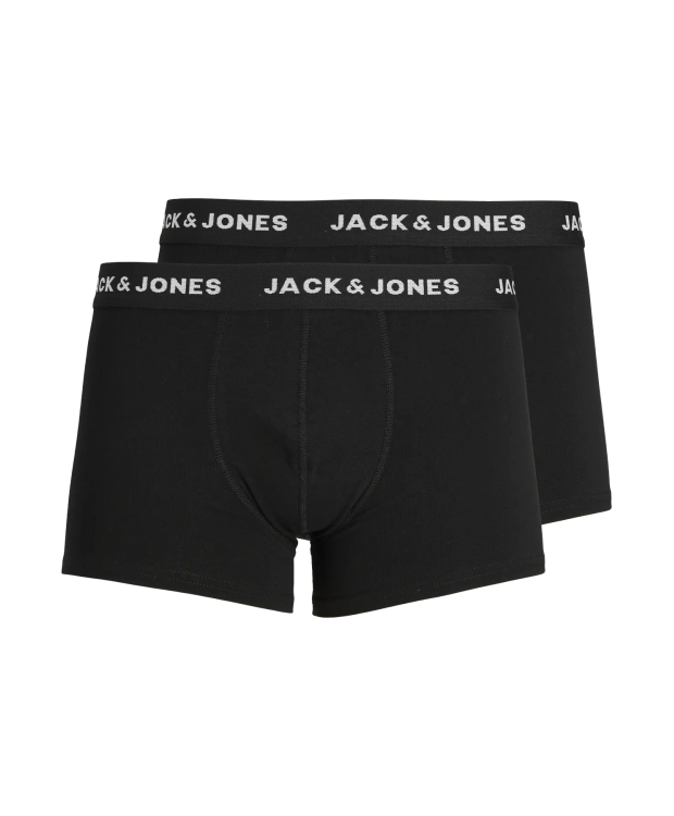 Jack & Jones Junior 2-pak boksershorts i sort til drenge