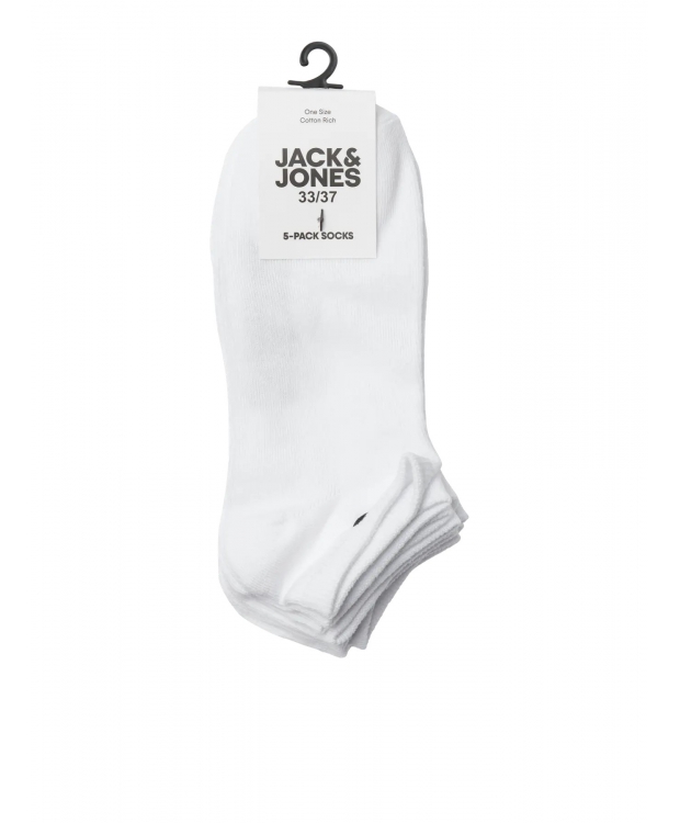Jack & Jones Junior 5-pak ankelsokker i hvid til drenge