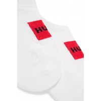HUGO 2pak footies i hvid m. box logo til kvinder