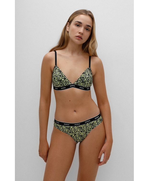 HUGO BH m. tynde stropper & leopardprint til kvinder
