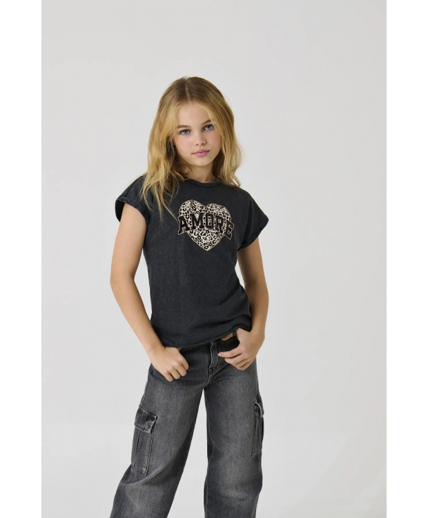 KIDS ONLY Amore t-shirt i grå til piger