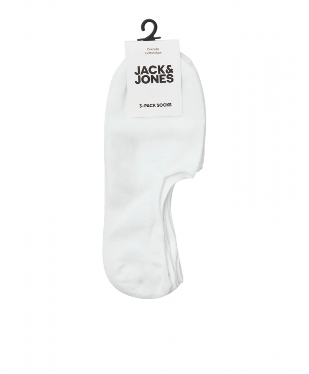 Jack & Jones 3pak ankelstrømper i hvid til herre
