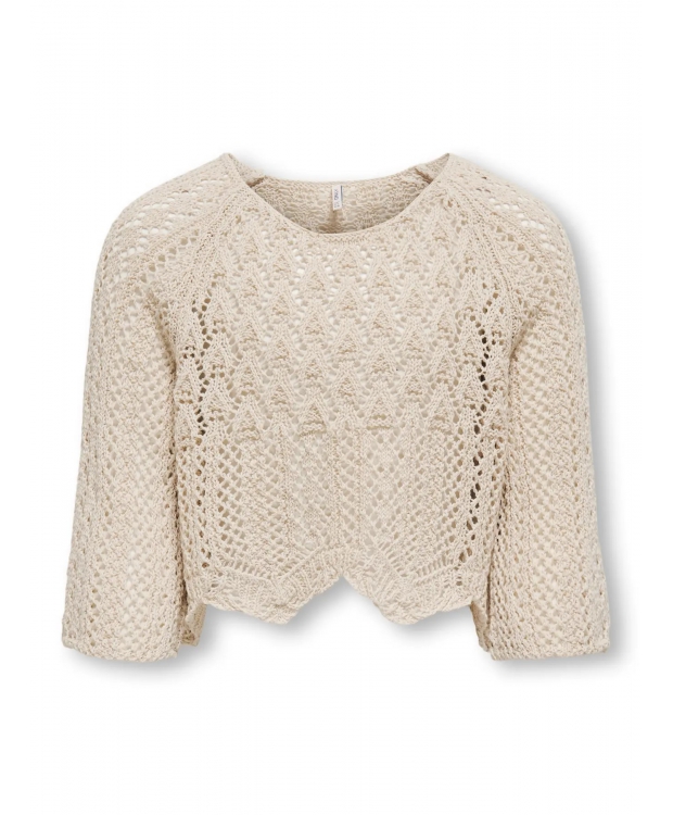 KIDS ONLY strikket pullover i cremet hvid til piger