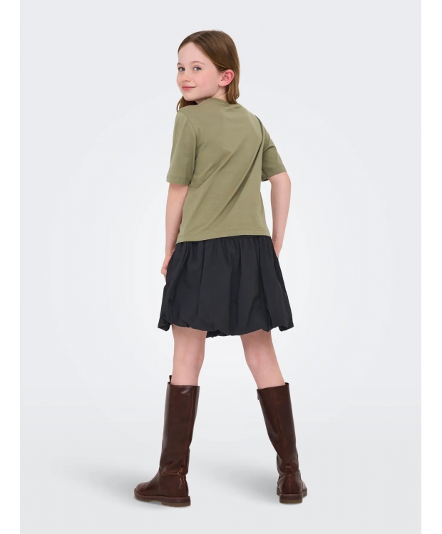 KIDS ONLY top Leo Heart  i army grøn til piger billede 4
