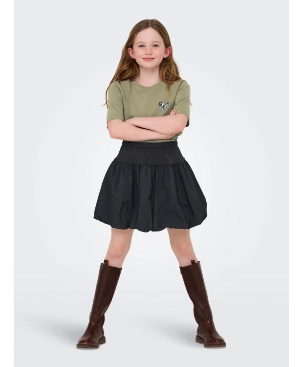 KIDS ONLY top Leo Heart  i army grøn til piger billede 5