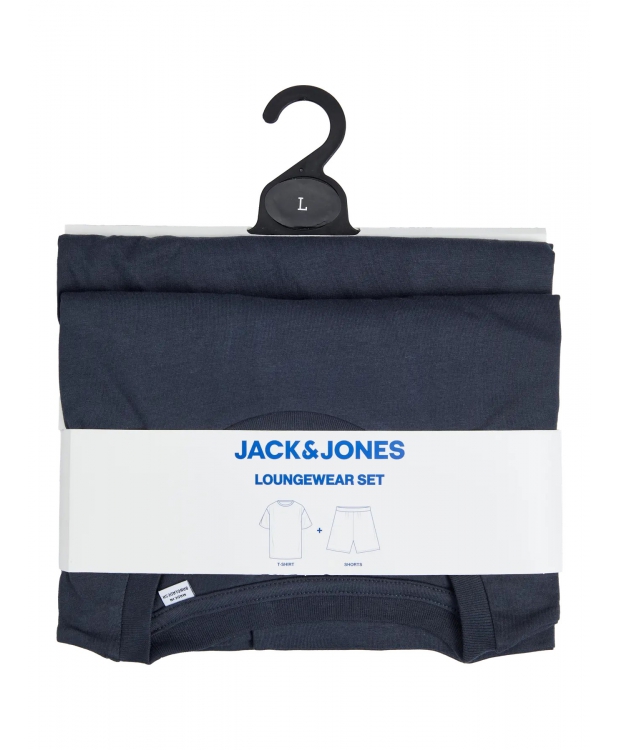 Jack & Jones loungesæt med t-shirt & shorts i  India Ink til herre. billede 4