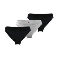 HUGO 3pak briefs i sort & hvid til kvinder