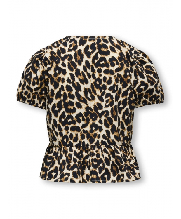 KIDS ONLY Leopard Bow Shirt til piger