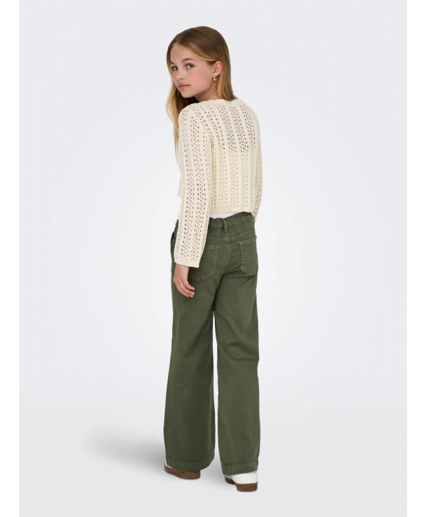 KIDS ONLY strikcardigan i beige til piger