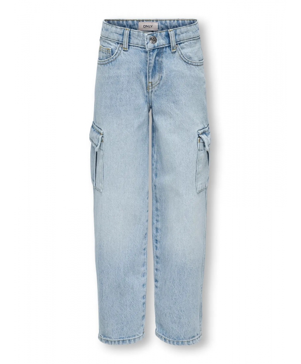 KIDS ONLY denim bukser bred pasform i light blue til piger billede 5