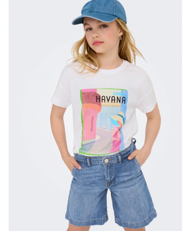 KIDS ONLY KOGCOMET shorts i bred pasform i lyseblå denim til piger