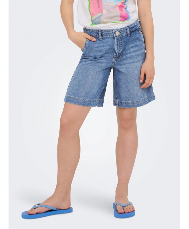 KIDS ONLY KOGCOMET shorts i bred pasform i lyseblå denim til piger
