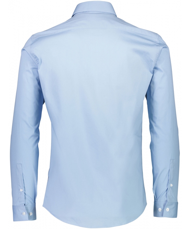 Lindbergh Superflex poplinskjorte med lange ærmer i LT blue til herre