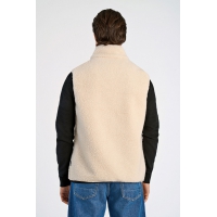 Lindbergh fleecevest i Off White til herre
