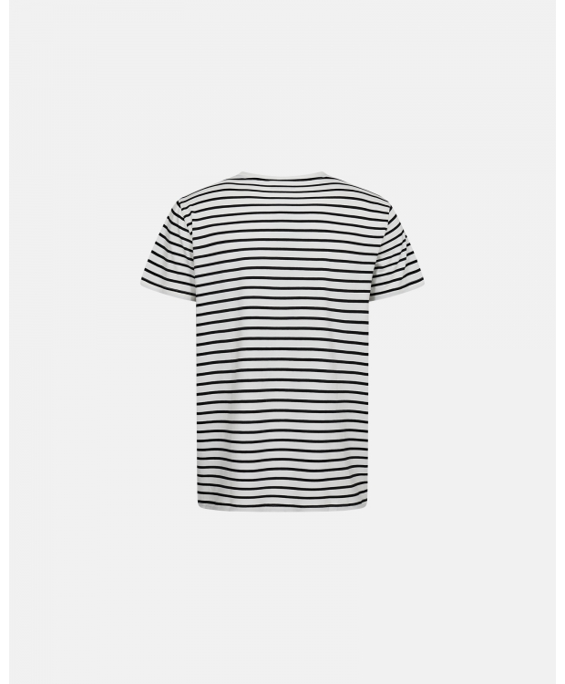 Resteröds Bambus T-shirt i hvid med sorte striber til herre billede 8