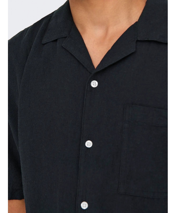 ONLY & SONS T-shirt skjorte i sort til herre billede 5