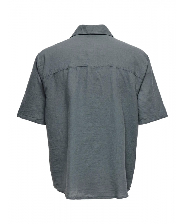 ONLY & SONS T-shirt skjorte i mørke grå til herre