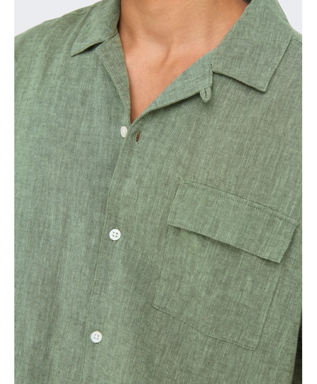 ONLY & SONS T-shirt skjorte i Grøn til herre billede 5