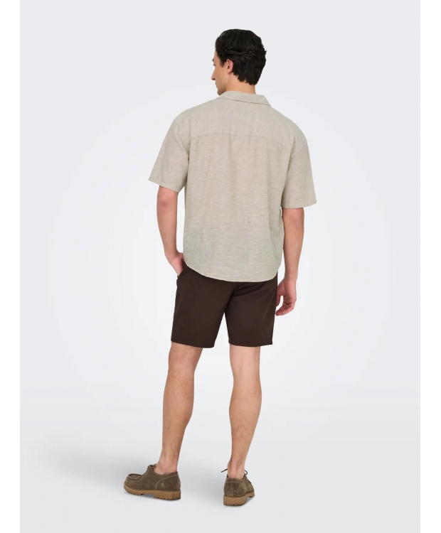 ONLY & SONS T-shirt skjorte i Beige til herre billede 4