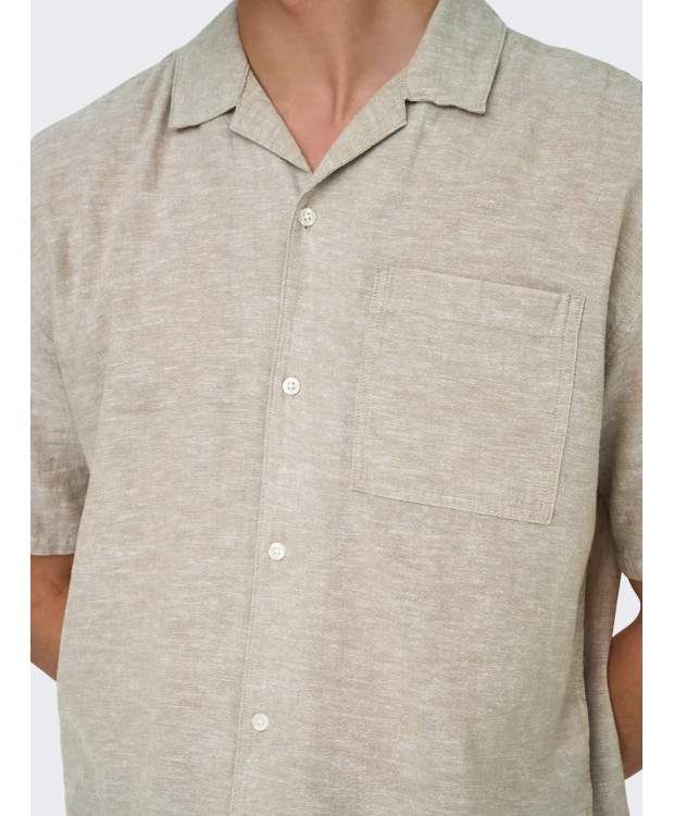 ONLY & SONS T-shirt skjorte i Beige til herre billede 5