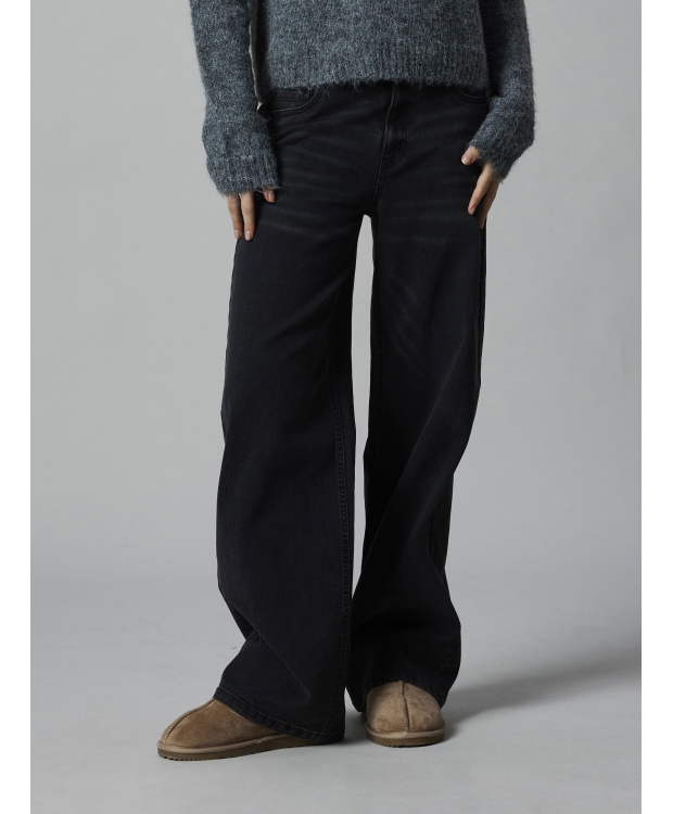 LMTD NLFBLI denim wide pants - i sort til piger billede 5