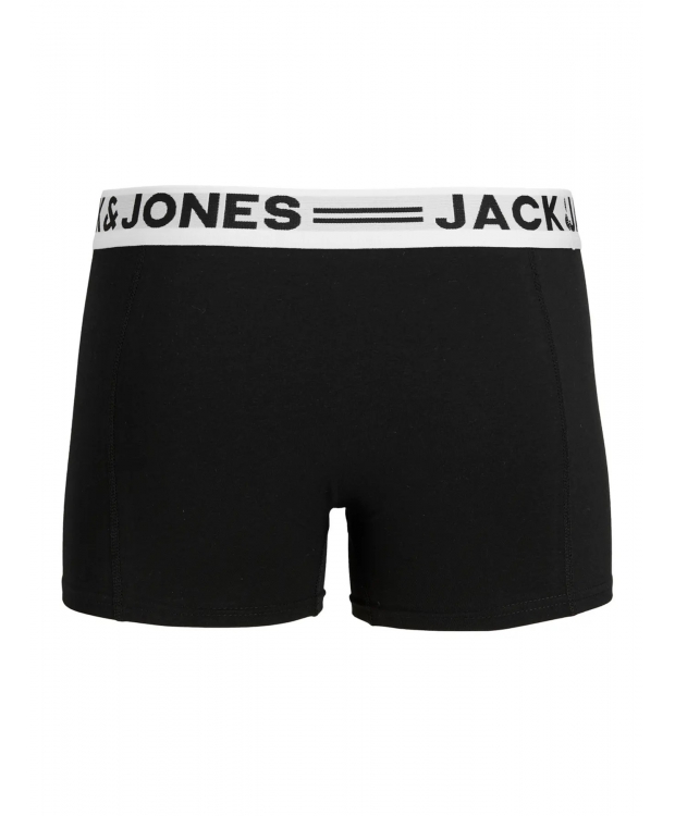Jack & Jones 3pak underbukser/boksershorts i sort med hvid elastik til herre billede 7