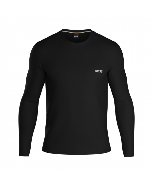 BOSS MIX & MATCH T-SHIRT MED LANGE ÆRMER I ØKOLOGISK BOMULD MED LOGO TIL HERRE