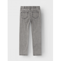 LMTD NLFKIZZA DNM HW MOM PANT NOOS i lysegrå denim til piger